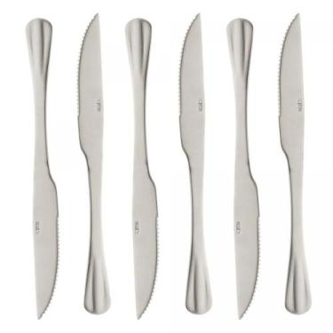 Imagem de Cj 06 Facas P/Churras Aço Inox Positano 1272 Lyor