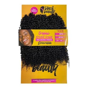 Imagem de Cabelo Fibra Orgânica Premium Crochet Braids Esmeralda cor 1B/60cm (32