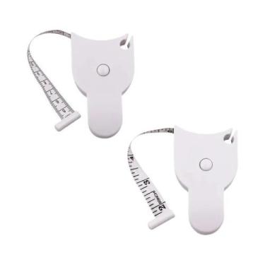 Imagem de Fita Métrica Automática Telescópica Branca Para Medição Corporal E Cos