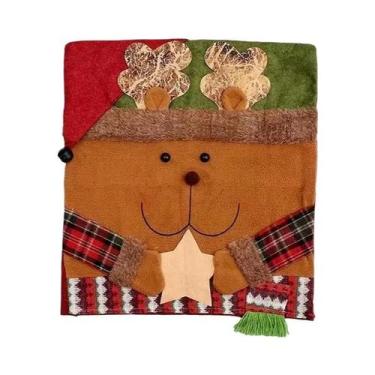 Imagem de Capa Elástica Para Cadeira De Natal Do Papai Noel, Decoração Para Fest