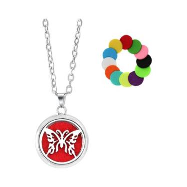 Imagem de Colar Difusor De Óleo Essencial Em Aço Inoxidável Para Mulheres, Pinge