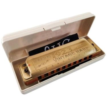 Imagem de Gaita De Boca Hering Vintage Harp - Si Com Case