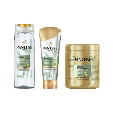 Imagem de Kit Pantene Bambu 1 Shampoo 200Ml+1 Cond 250Ml+1 Masc 600Ml