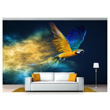 Imagem de Papel De Parede Animais Arara Voando Cores 3D Anm210