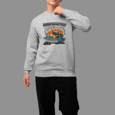 Imagem de Moletom Gola Careca Basico Masculino Casual Tecido Macio Bestroin, Cin