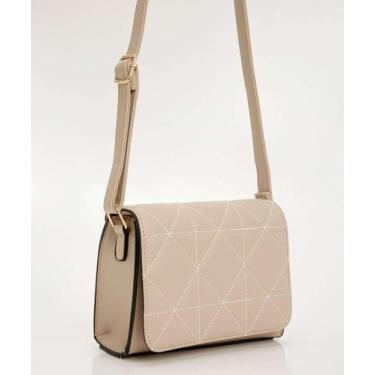 Imagem de Bolsa Transversal Crossbody Feminina Matelassê Marisa-81245, Bege, UN