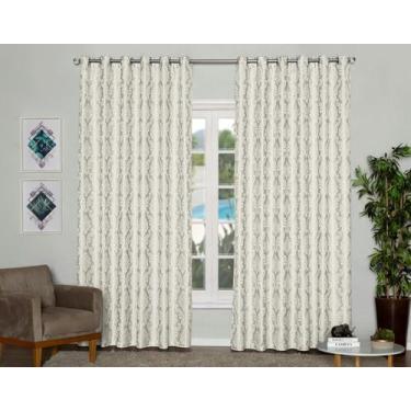Imagem de Cortina Jacquard 4,00m X 2,70m Semi Blackout Sala Quarto - Raga Decora