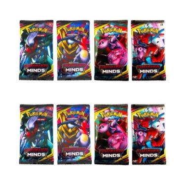 Imagem de Cartas Pokémon Para Crianças, Pacote Com 4, Jogo De Troca Team up Sun 