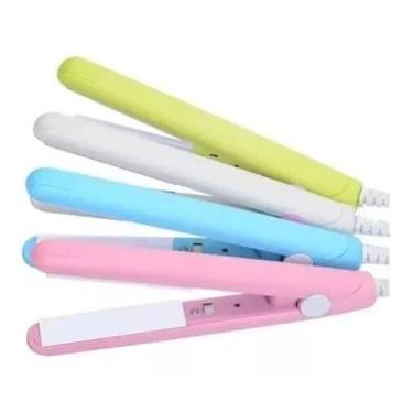 Imagem de Mini Chapinha Prancha De Bolsa Portátil Cabelo Bivolt - Cemtec, Branco