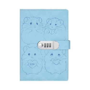 Imagem de Diário Criativo A5 Com Senha Para Meninas, Caderno Grosso Para Estudan