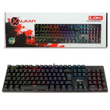 Imagem de Teclado Gamer Mecânico Kalkan Loki, Switchs Brown, Layout Abnt2, Full Size, Usb, Led Rainbow - Klk00013