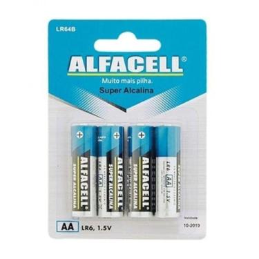Imagem de Pilha Alcalina Aa - C/ 4 Unidades - Alfacell -