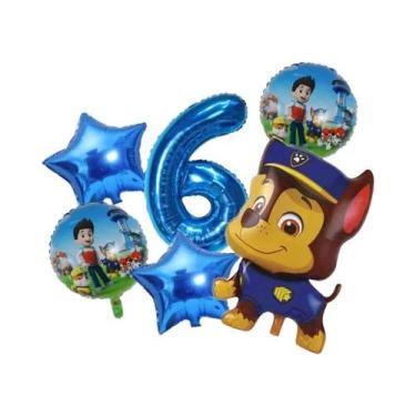 Imagem de Balões De Folha Com Tema Paw Patrol, 6 Peças, Decoração Para Festa De 