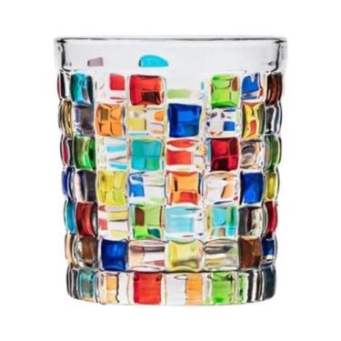 Imagem de Copos De Cristal Coloridos Pintados À Mão Estilo Vintage Europeu Para 