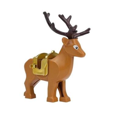 Imagem de Blocos De Montar De Elefante, Camelo, Alce, Gorila, Girafa E Cavalo, C