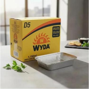 Imagem de Bandeja de Alumínio Retangular Wyda 1150ml 100 Unidades - Congratulati
