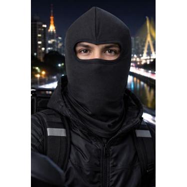 Imagem de Touca Gorro Balaclava Ninja Motoqueiro Frio Cor:Veludo Neo PrimeTamanh