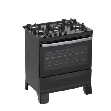 Imagem de Fogão a Gás Atlas Agile Up Glass Bivolt 5 Queimadores Mesa Vidro Preto