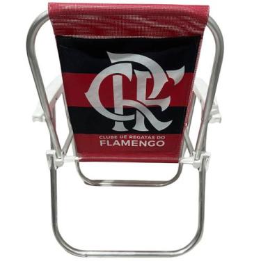 Imagem de Cadeira De Praia Varanda Alta Fixa Flamengo Verm 90kg - Botafogo