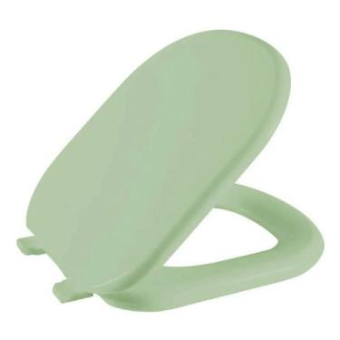 Imagem de Assento Sanitário Sabatini Verde Claro Tampa para Vaso Icasa Almofadad