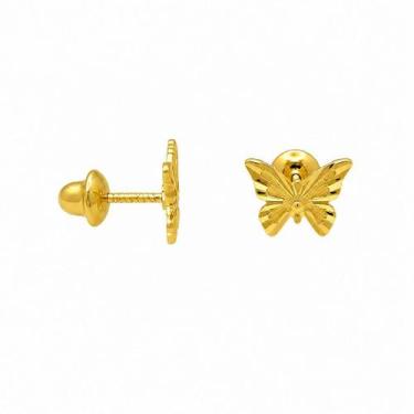 Imagem de Brinco em Ouro 18K Borboleta - Joia Elegante e Exclusiva - Justino Rib