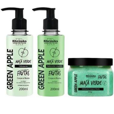 Imagem de Kit Sabonete + Esfoliante + Hidratante Rhenuks Rotina Corpo e Rosto Pe