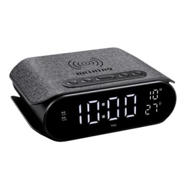 Imagem de Relógio Despertador 3 Em 1 Com Carregador Indução 15w E Led - PEINING