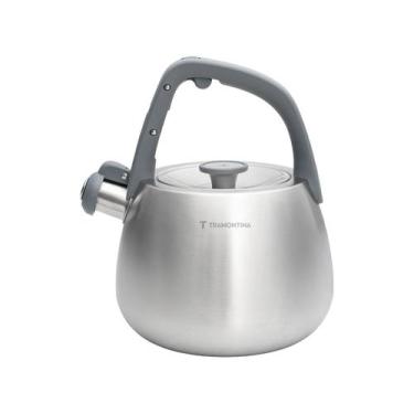 Imagem de Chaleira Tramontina Inox com Apito 2,5L 61488250, 2,5L, Inox