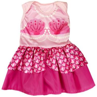 Imagem de Fantasia Sereia Pink Baby Vestido Rosa Feita Em Poliéster Fantasias Su
