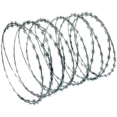 Imagem de Arame Cacto Tipo Concertina 000103 para Cerca de Segurança 30cm com 5m e Kit de Instalação Dr. Espeto