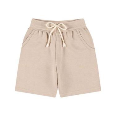 Imagem de Bermuda Short Infantil Moletinho Moletinho Fantoni 1 ao 8, Bege, 6