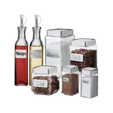 Imagem de Galheteiro Vidro Euro Home 7 Peças - Label