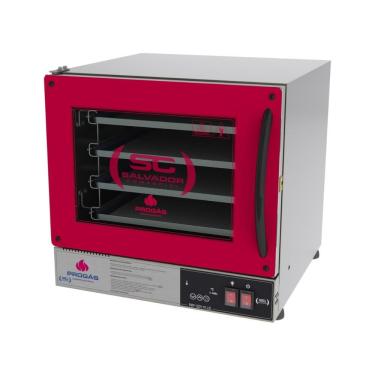 Imagem de Forno Turbo Elétrico Progás Fast Oven PRP-004 Plus em Aço Inox Digital Vermelho 110V