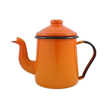 Imagem de Cafeteira Tradicional Esmaltada 1,1L para Servir e Decorar em Aço Especial Laranja Ewel