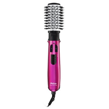 Imagem de Escova Rotativa Beauty Shine PEC03R Cerâmica 1100W Philco 220V para Cabelos Secos Úmidos e Molhados