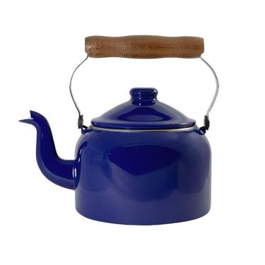 Imagem de Chaleira Tradicional Esmaltada 1,8L para Servir e Decorar em Aço Especial Azul Ewel
