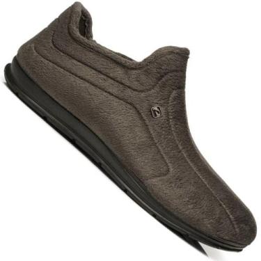 Imagem de Pantufa Pegada 166022 Masculino, Marrom, 43