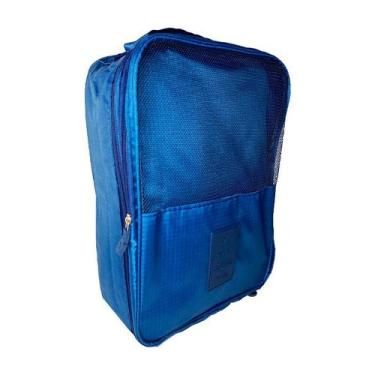 Imagem de Necessaire C/ Divisórias Viagem C/ Ziper Alça Masculina Azul - Inter.P