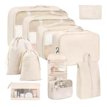 Imagem de Kit 10 Necessaire Feminina Organizador De Malas Para Viagem - Perfetto