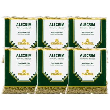 Imagem de Kit 6 Alecrim Chamel Folhas Secas 30g Produto Natural
