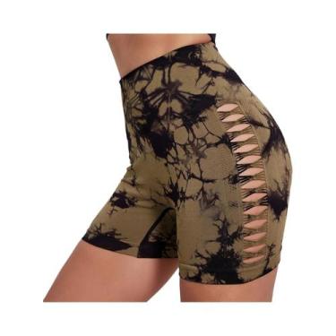 Imagem de Leggings Femininas De Cintura Alta Tie Dye Para Academia, Calças Casua