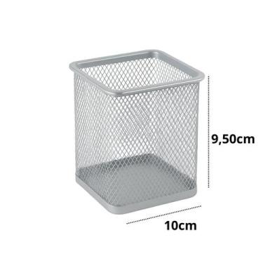 Imagem de Porta Caneta Lapis Porta Treco Organizador de Mesa Metal Aramado Escri