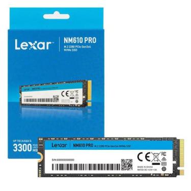 Imagem de HD SSD M.2 Lexar NV610 Pro 500Gb PCIE X4 NVME 3300 1700Mbs 6856