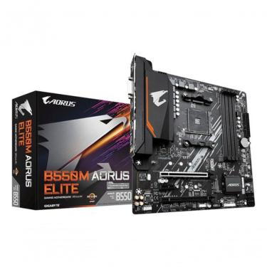 Imagem de Placa-mãe B550M AORUS ELITE AMD AM4 DDR4 MATX com Chipset B550 e 4x DDR4
