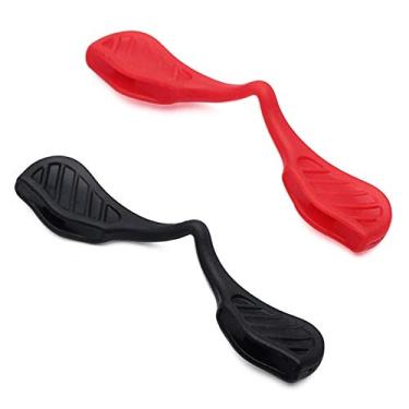 Imagem de Mryok 2 pares de protetores de nariz de substituição para óculos de sol Oakley Radar EV Path XS OJ9001 - Vermelho e preto
