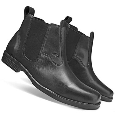 Imagem de Botina Masculina Preta Com Solado Costurado 029-Q Cla Cor:Preto;Tamanho:42;Genero:Masculino