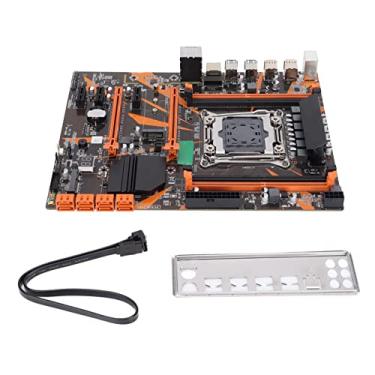 Imagem de Tangxi Placa-mãe para computador de mesa, placa mãe DDR4 para X99, LGA 2011, 4 x DDR4 PCI-E X16/USB 3.0/SATA 3.0/RJ45/NVME M.2/RJ45, suporta uma CPU, áudio de 6