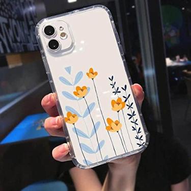 Imagem de Capa transparente de flor para iPhone Se X Xr Xs SE 2020 7 7P 6 6s 8 Plus 11 12 13 Max Pro Mini, clear ys, 128.643, para iPhone 11