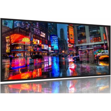 Imagem de Quadro Decorativo Nova York Chuva 130x60 Moldura Preta 2x2