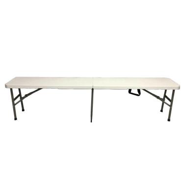 Imagem de Banco Maleta Dobrável 4 Lugares 180X28X43Cm Cor Branca